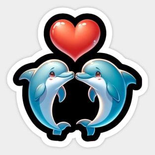 Dolphin Love Sticker